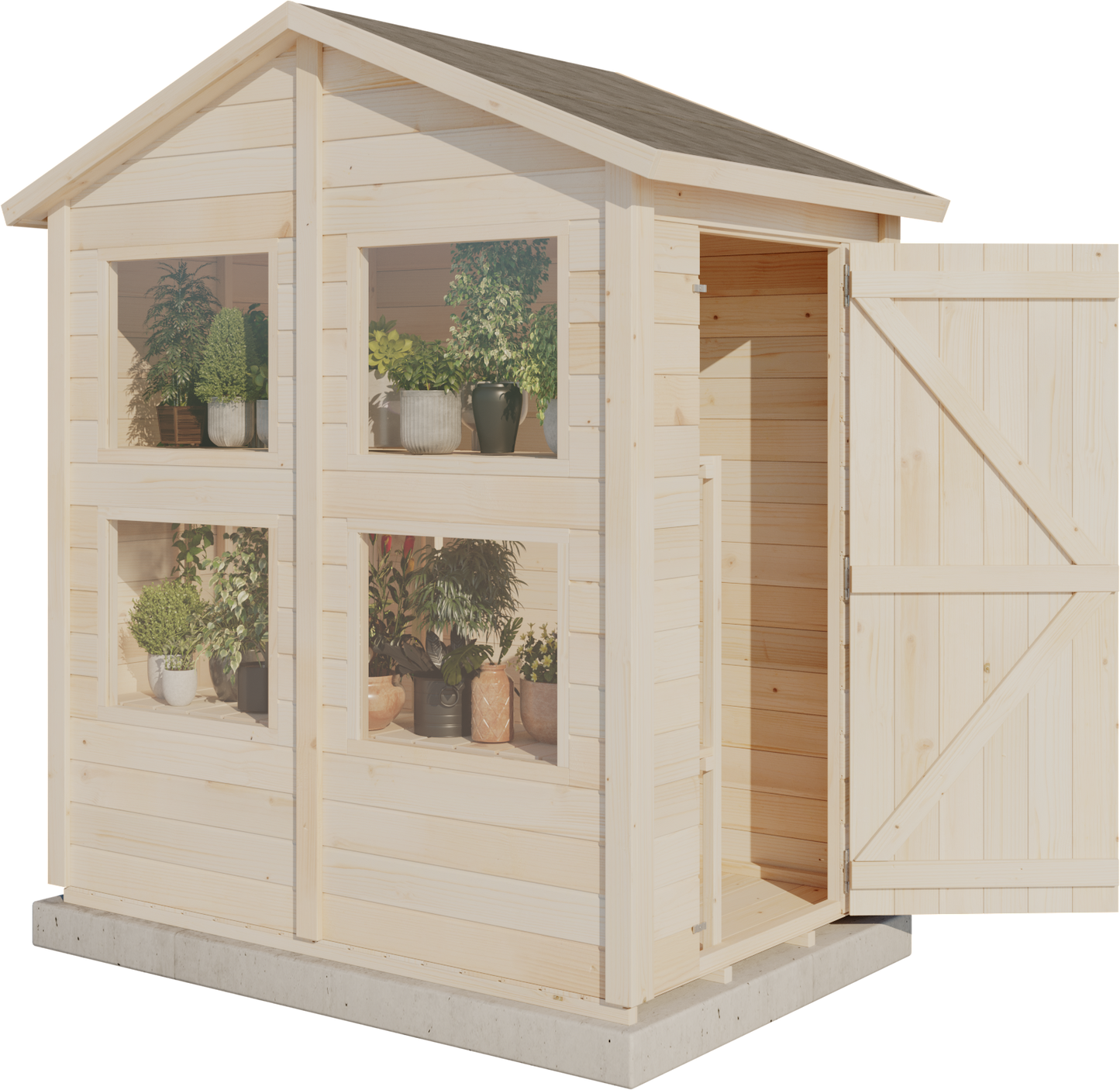 Storehaus Planteringsförråd med sadeltak 126 x 186 cm