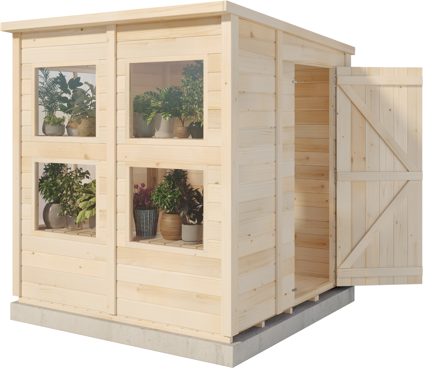 Storehaus Planteringsförråd med pulpettak 186 x 186 cm