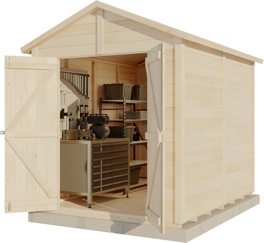 Storehaus Förråd med sadeltak och dubbeldörrar 246 x 186 cm