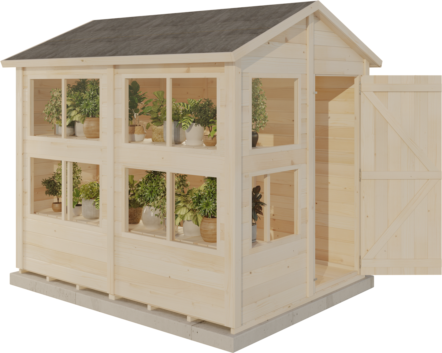 Storehaus Planteringsförråd med sadeltak 246 x 186 cm