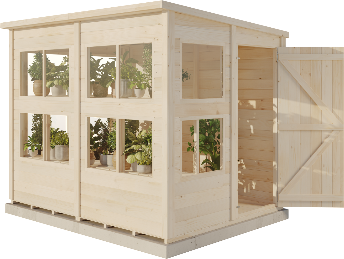 Storehaus Planteringsförråd med pulpettak 246 x 186 cm