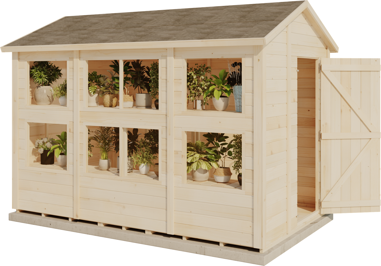 Storehaus Planteringsförråd med sadeltak 306 x 186 cm