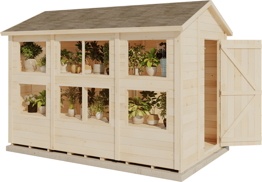 Storehaus Planteringsförråd med sadeltak 306 x 186 cm