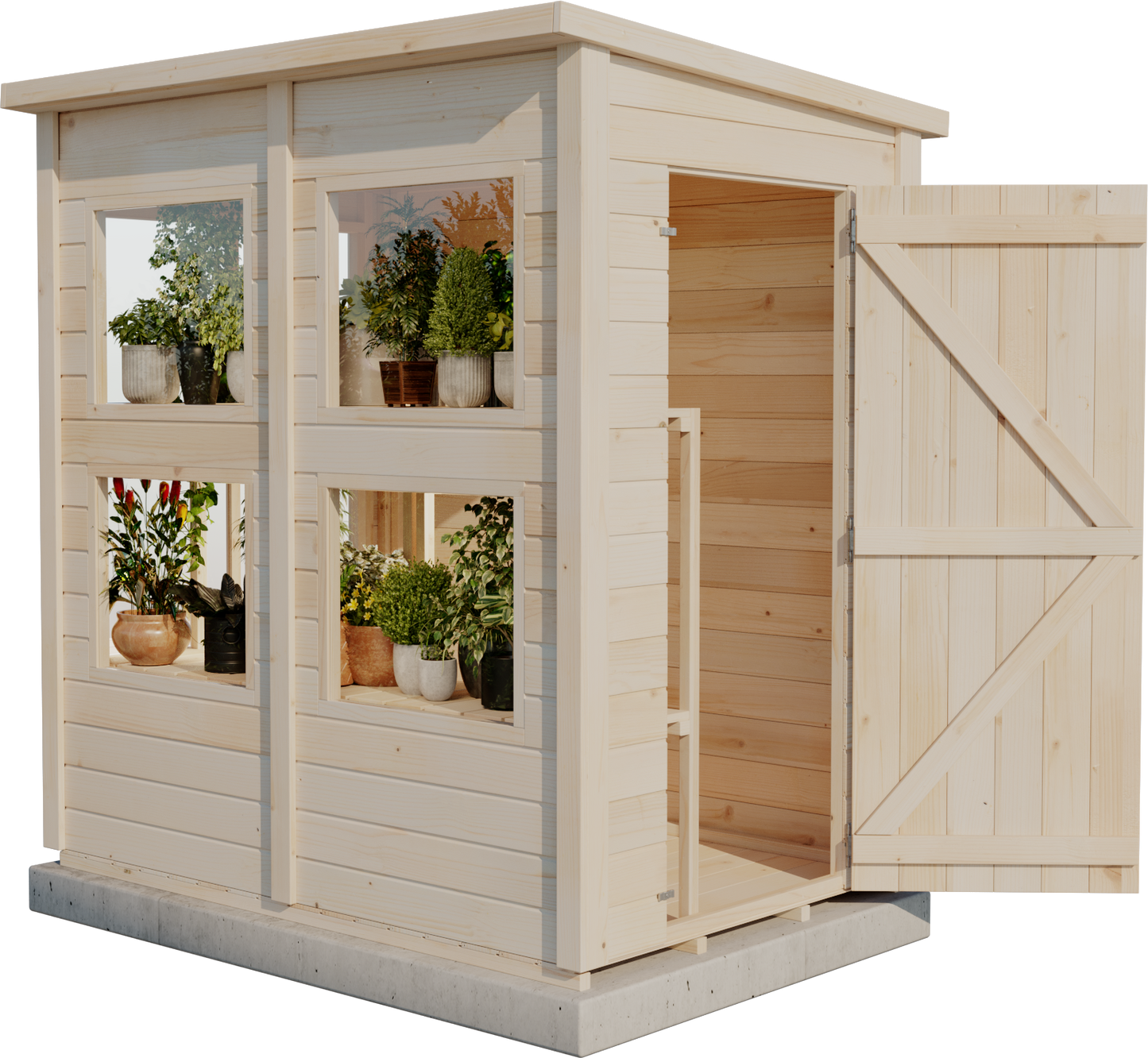 Storehaus Planteringsförråd med pulpettak 126 x 186 cm