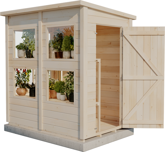 Storehaus Planteringsförråd med pulpettak 126 x 186 cm