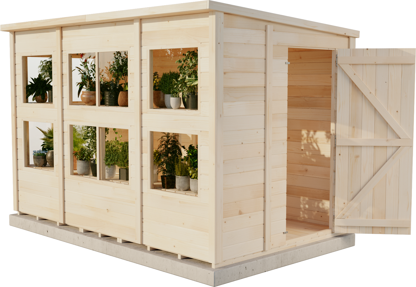 Storehaus Planteringsförråd med pulpettak 306 x 186 cm