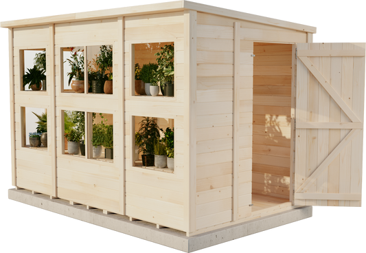 Storehaus Planteringsförråd med pulpettak 306 x 186 cm