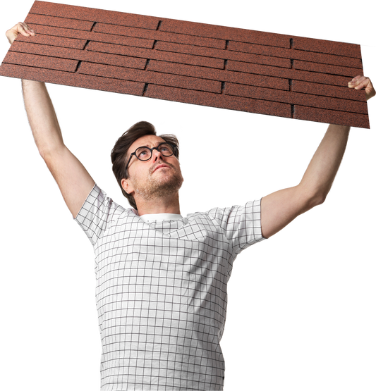 Rött takshingel 8 m²